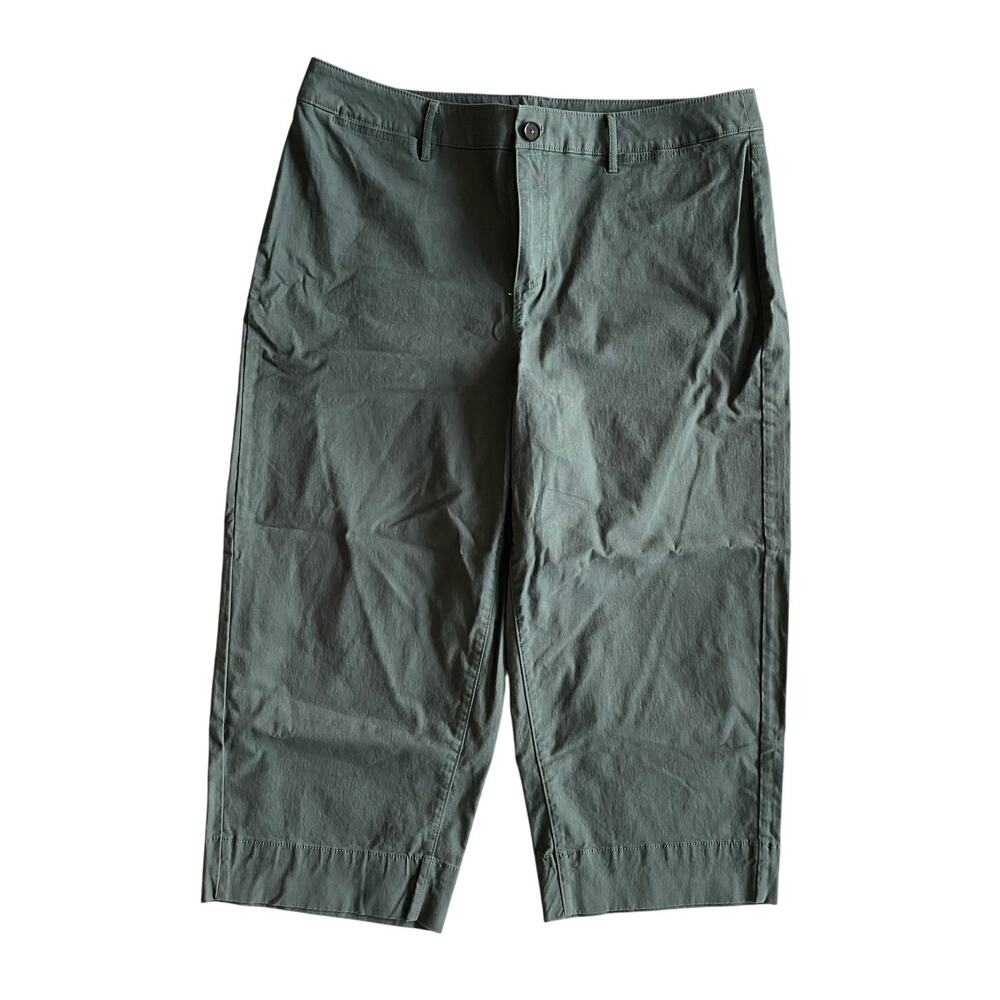 LOFT : NEW NWT Stretch Cotton Crop Pants in Sage Green : 18 Plus